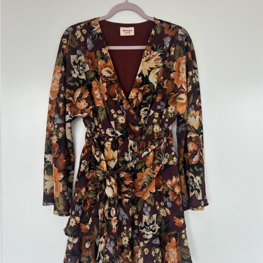 Showpo. Floral Long Sleeve Dress